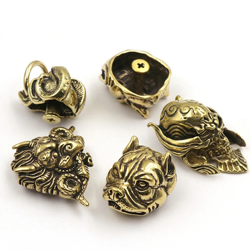 Devil Skull Cerberus Mosnster Distress Brass Screw Back Purse Button Choncos Buckle For Leather Craft Wallet Bag Accessories