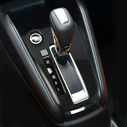 Car Carbon Fiber Gear Shift Box Cover Trim Sticker Decoration Frame Interior Car Accessories for Nissan Kicks 2016-2020 ABS