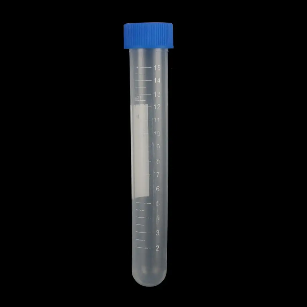 15ml Screw Cap Round Bottom Centrifuge Tube Free-standing Centrifugal Tube Laboratory Analysis Sample Vial 5 Pcs