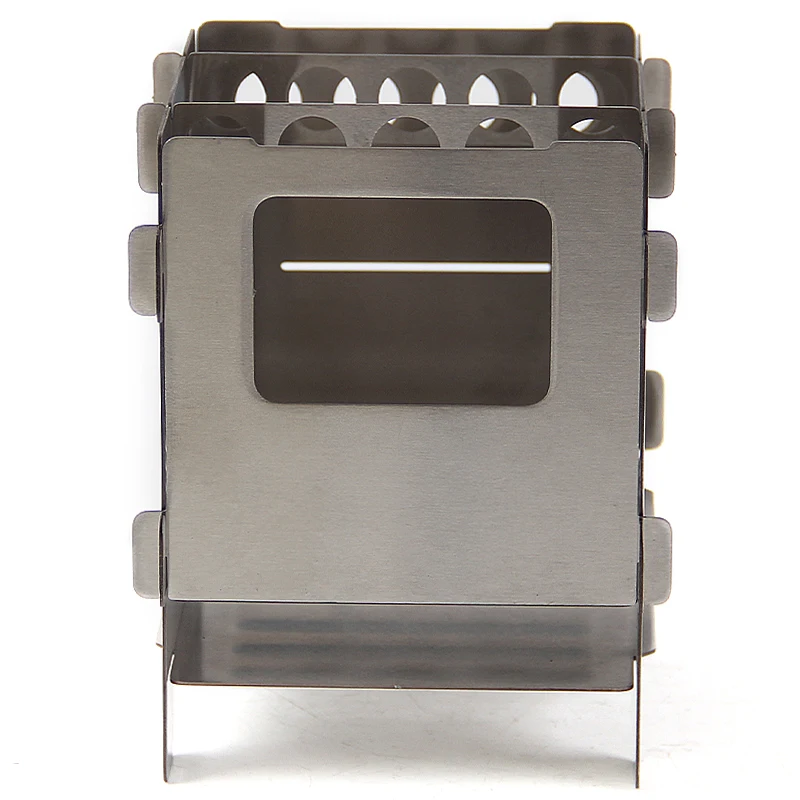 Tiartisan Mini Portable Camping Pocket Stove Stainless Steel or Titanium Wood Burning Stove Hiking Picnic BBQ Stove