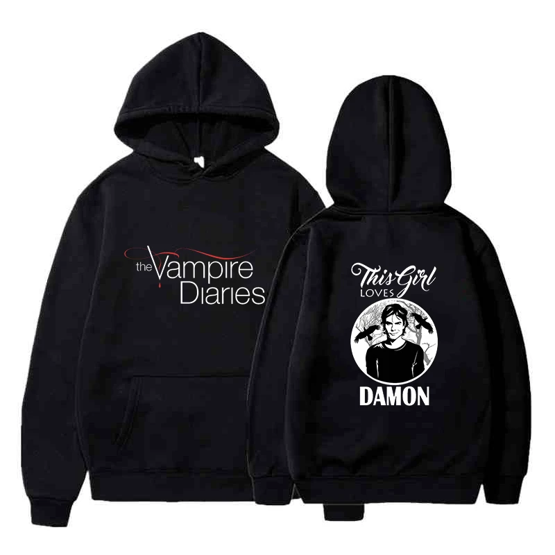 Sweats à capuche à manches longues The Vampire Diaries pour hommes et femmes, Streetwear, Sweat-shirt drôle, Mode décontractée, Vêtements d'automne