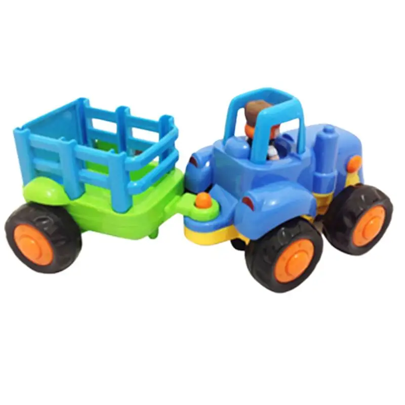 Kids Car Toy Tractors Car Model Engineering Van Model Kids Early Learning Toy Blue