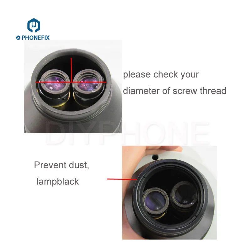 Microscope Objective Protective Glass for Prevention Smoke Oil Proof Trinocular Stereo Zoom Microscope Lens for Phone Repair