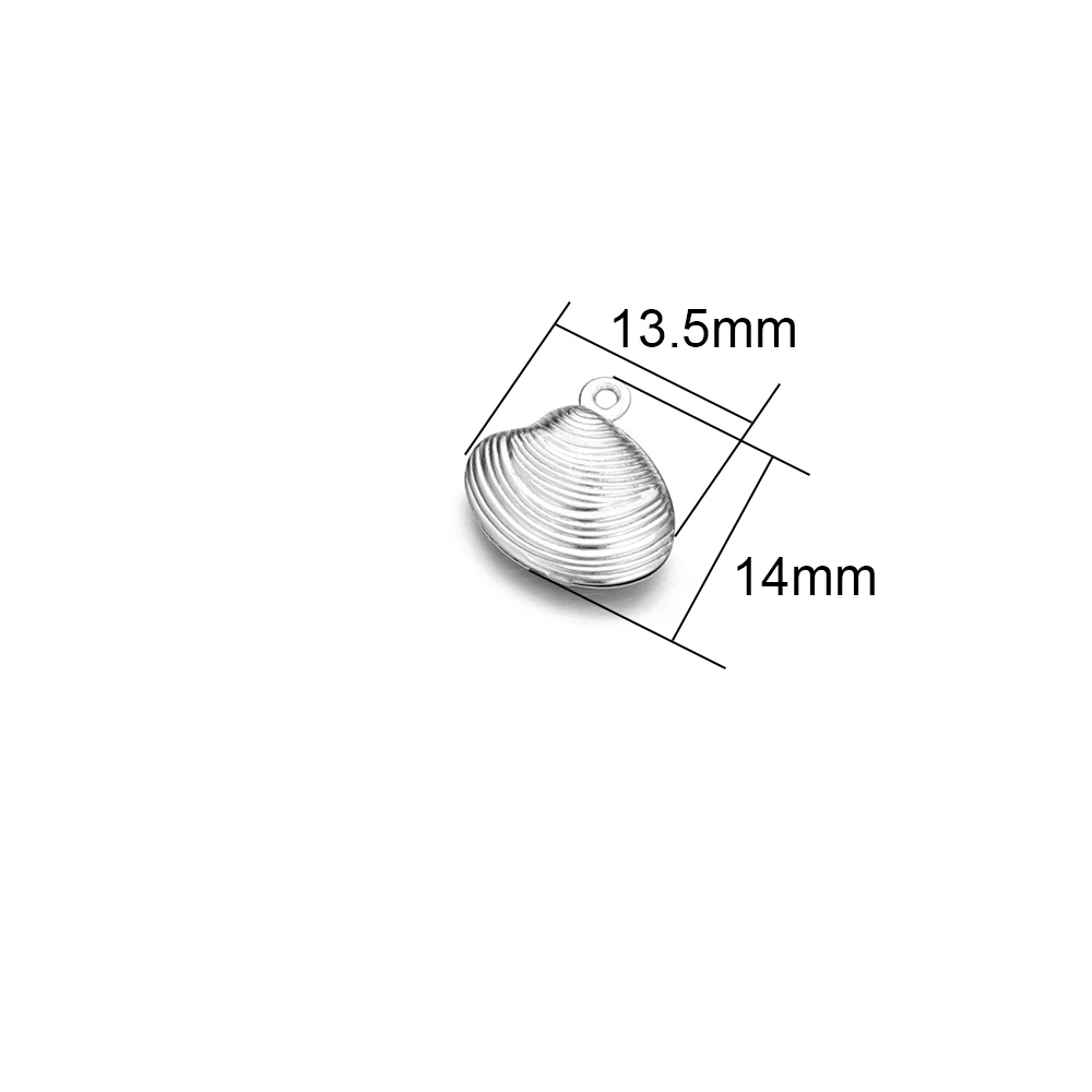 20 Stück Edelstahl-Seestern-Anhänger, Muschel-Anhänger, Halsketten-Zubehör, Armband-Accessoires für DIY-Schmuckherstellung – Detail 4