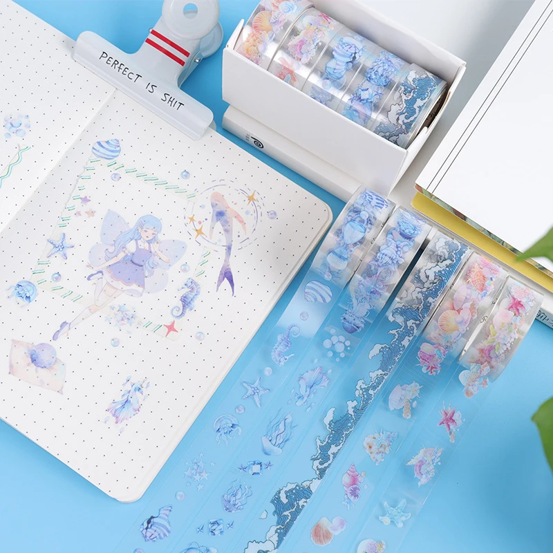 

Washi лента 5 шт./компл. наклейки Washitape школьные принадлежности канцелярские принадлежности Маскировочная лента со звездным небом милые декоративные ленты