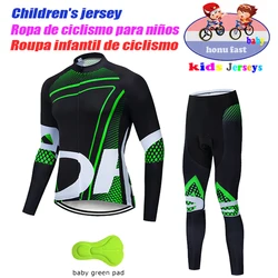 High Quality Kids Cycling Clothing Summer Kids Jersey Set Biking Long Sleeve Clothes Suit MTB Children's Cycling Wear 2021