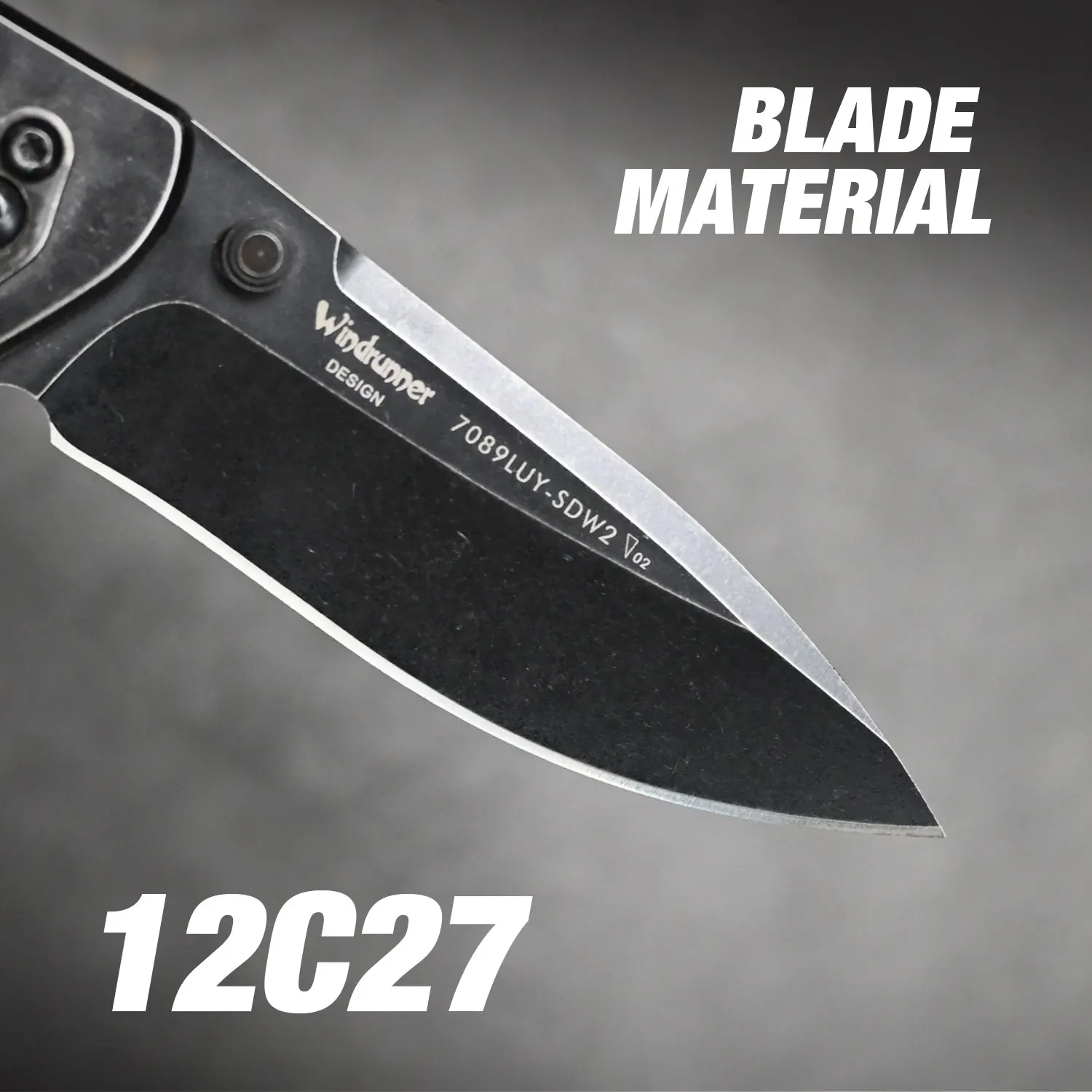 SANRENMU-cuchillo plegable de bolsillo para exteriores, herramienta con mango de acero inoxidable, hoja EDC 12C27, para acampada, caza, pesca, rescate, 7089