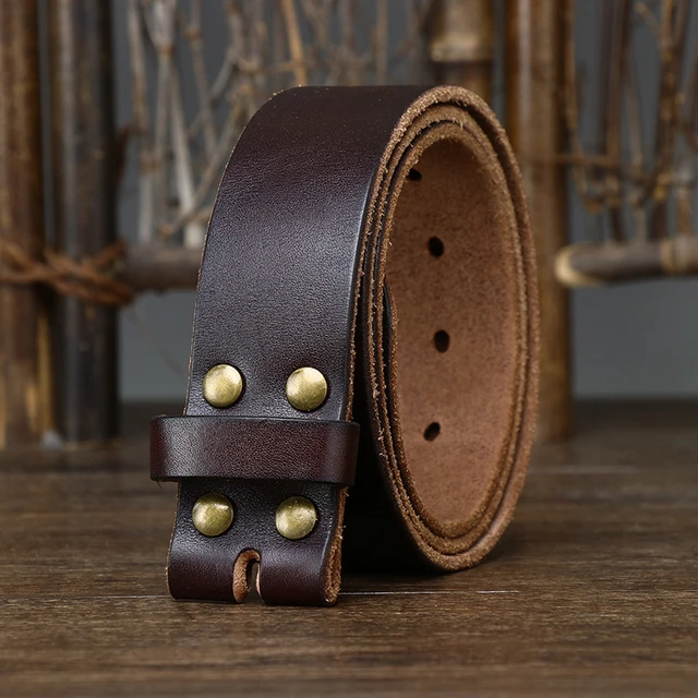 Leather Belt Without Buckle Men Belt Genuine Leather Men Genuine Leather Strap Belts Aliexpress