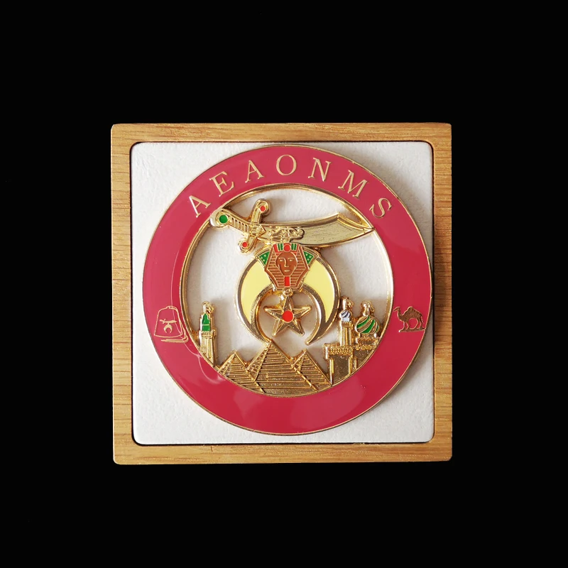 Masonic Car Emblem Badge Mason Freemason Shriners Size 3''  NO.7  Symbol Gift for Freemason Cloth Accessories