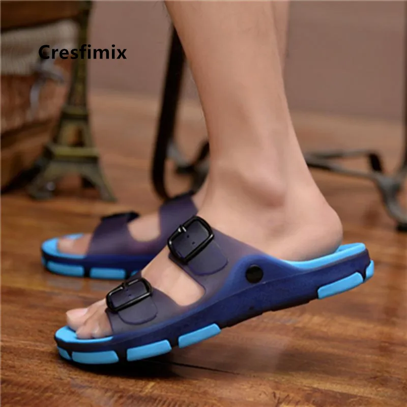 Cresfimix sandales homme male fashion plus size anti skid high quality beach sandals men cool comfort brown sandals a5758