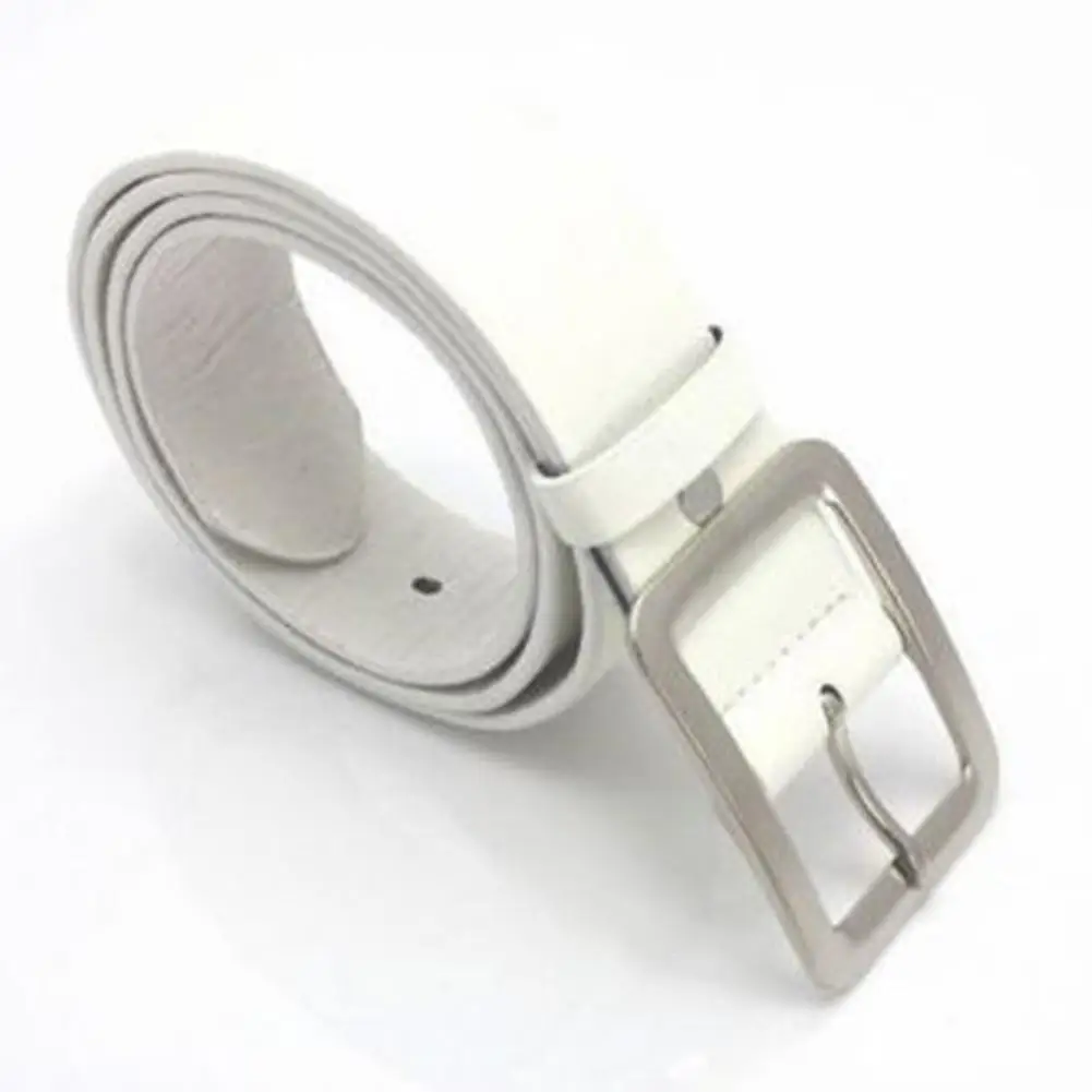 Business Men Belt Pin Buckle Waist Strap Faux Leather Belt Casual Waistband Accessory