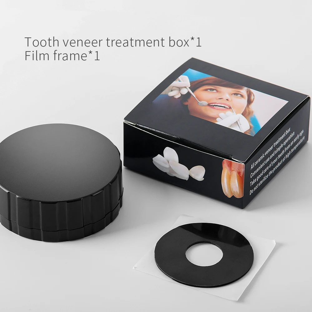 Azdent Dental Veneer Pretreatment Patch Tooth Box All Ceramic Denture Storage Portable Arrangement Cleaning