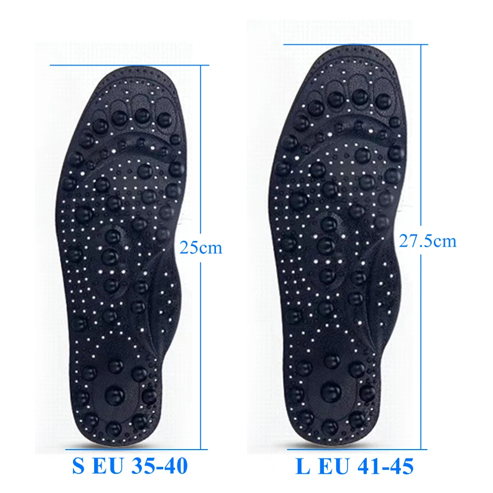 EiD 68 magnet Magnetic Therapy Silicone Insoles Transparent Massage Foot Weight Loss Slimming Insole Health Care Shoe Pad Sole