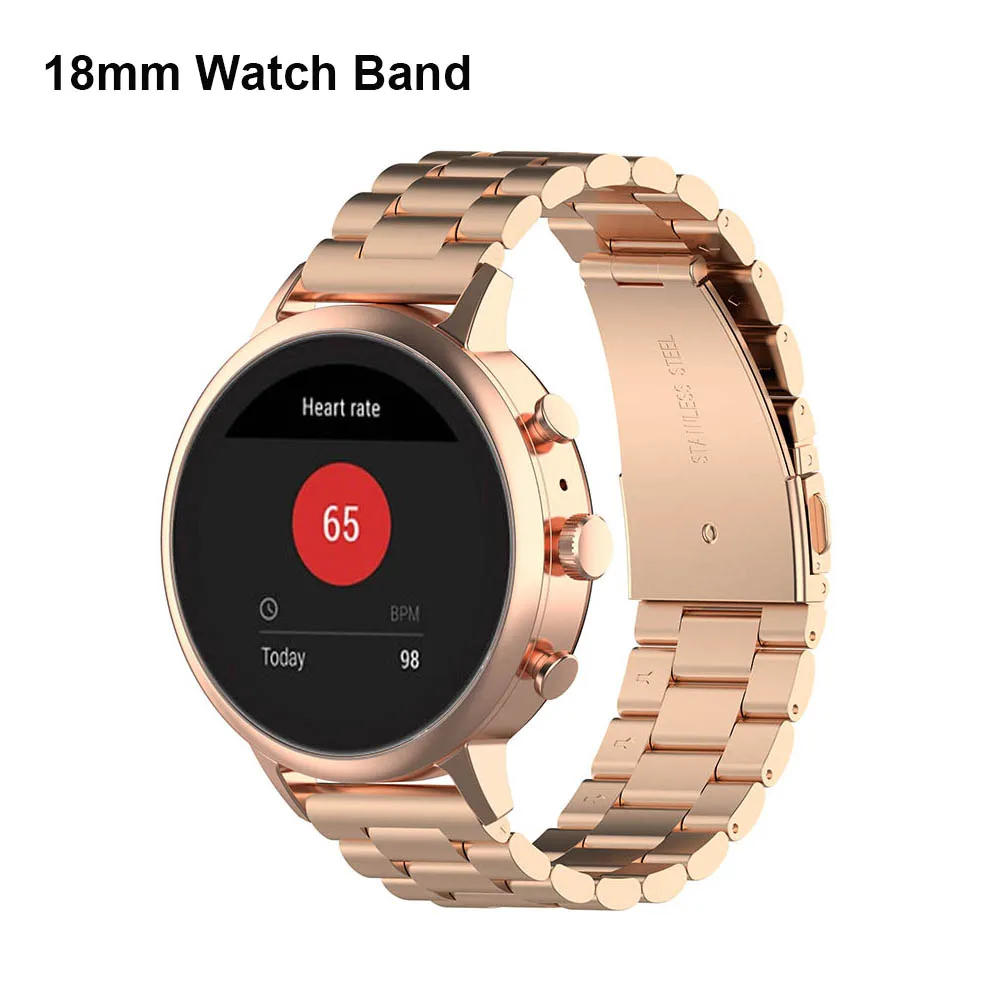 

Ремешок для часов Fossil Gen 5E 42 мм, ремешок для часов 18 мм, браслет из нержавеющей стали для Fossil Women's charen's/Gen 3 4 Venture HR