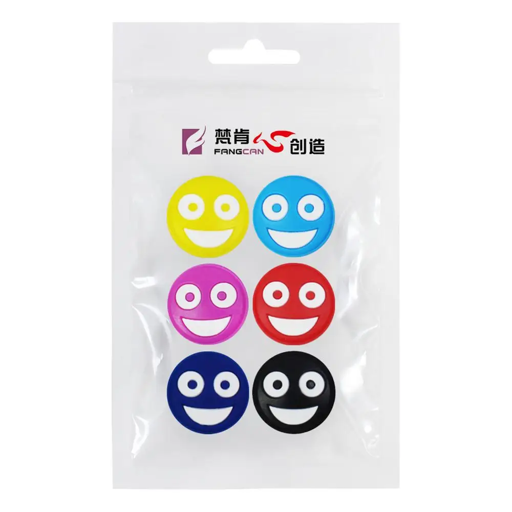 FANGCAN 6PC Double-faced Tennis Racket Vibration Absorber Silicone Squash Tennis Racquet Vibration Dampeners