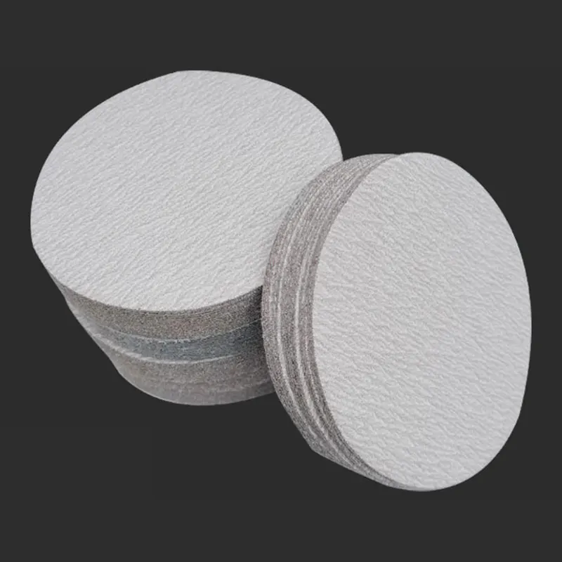 50pcs 5 Inch 125mm White Round Dry Scrub Sandpaper Disk Sand Sheets Grit 60-600 Hook Loop Sanding Disc for Polish