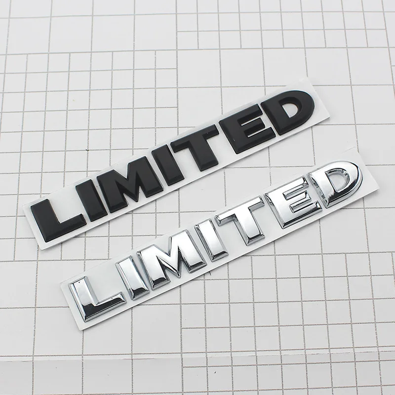 

2 Pcs 3D LIMITED Emblem Badge Sticker Car Side Fender Rear Trunk Decals for JEEP Wrangler 14CM*2CM black white