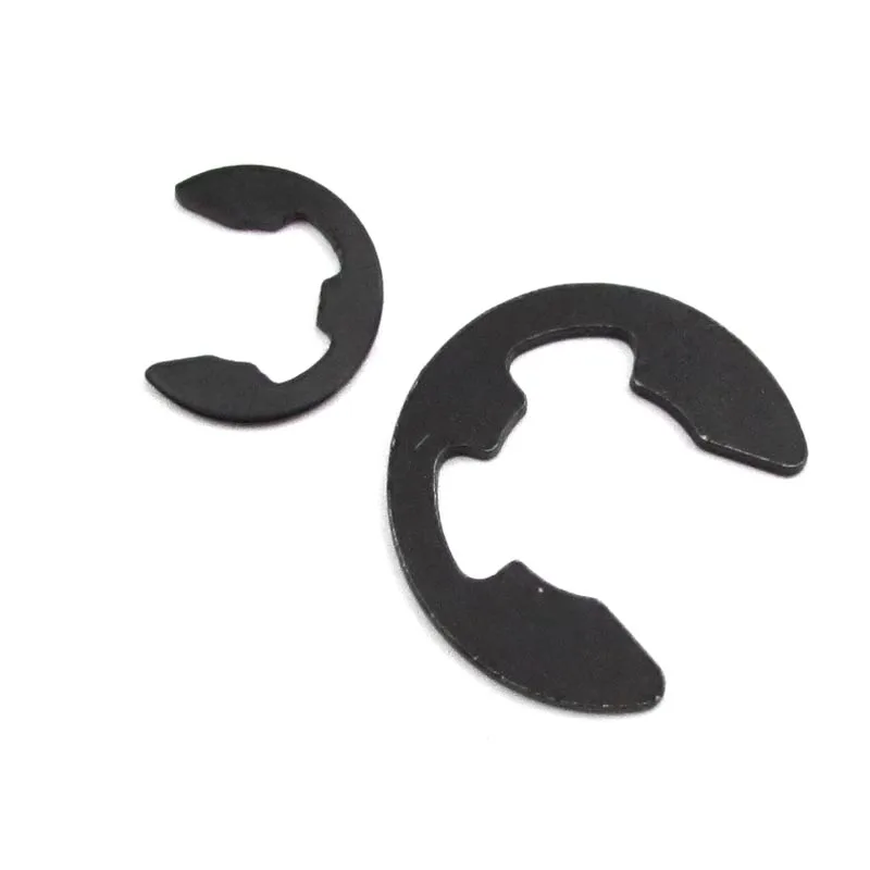 10/100 M1.2 M1.5 M2 M3 M3.5 M4 M5 M6 M7 M8 M9 M10 M12 M15 M19 M22 M24 Black Steel E Clip Circlip Retaining Ring Washer for Shaft