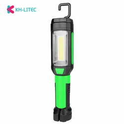 3800LM COB LED Portable Spotlight Magnetic Working Lights Flashlight Torch Power by 3*AAA Battery Hook Lamp For Outdoor Camping