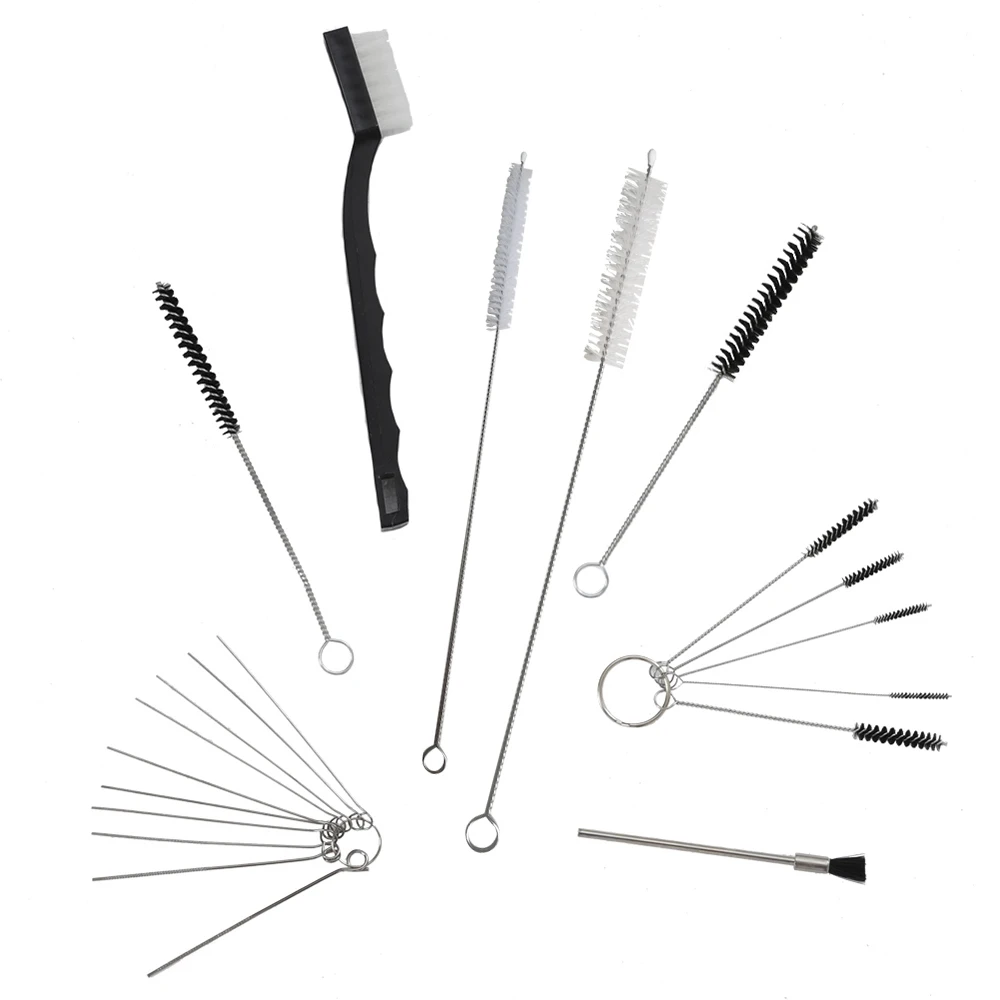 WENXING 17 Chiếc Bình Bơm Phun Xịt Vệ Sinh Kim Phun Bộ Công Cụ Sửa Chữa Kim & Bàn Chải