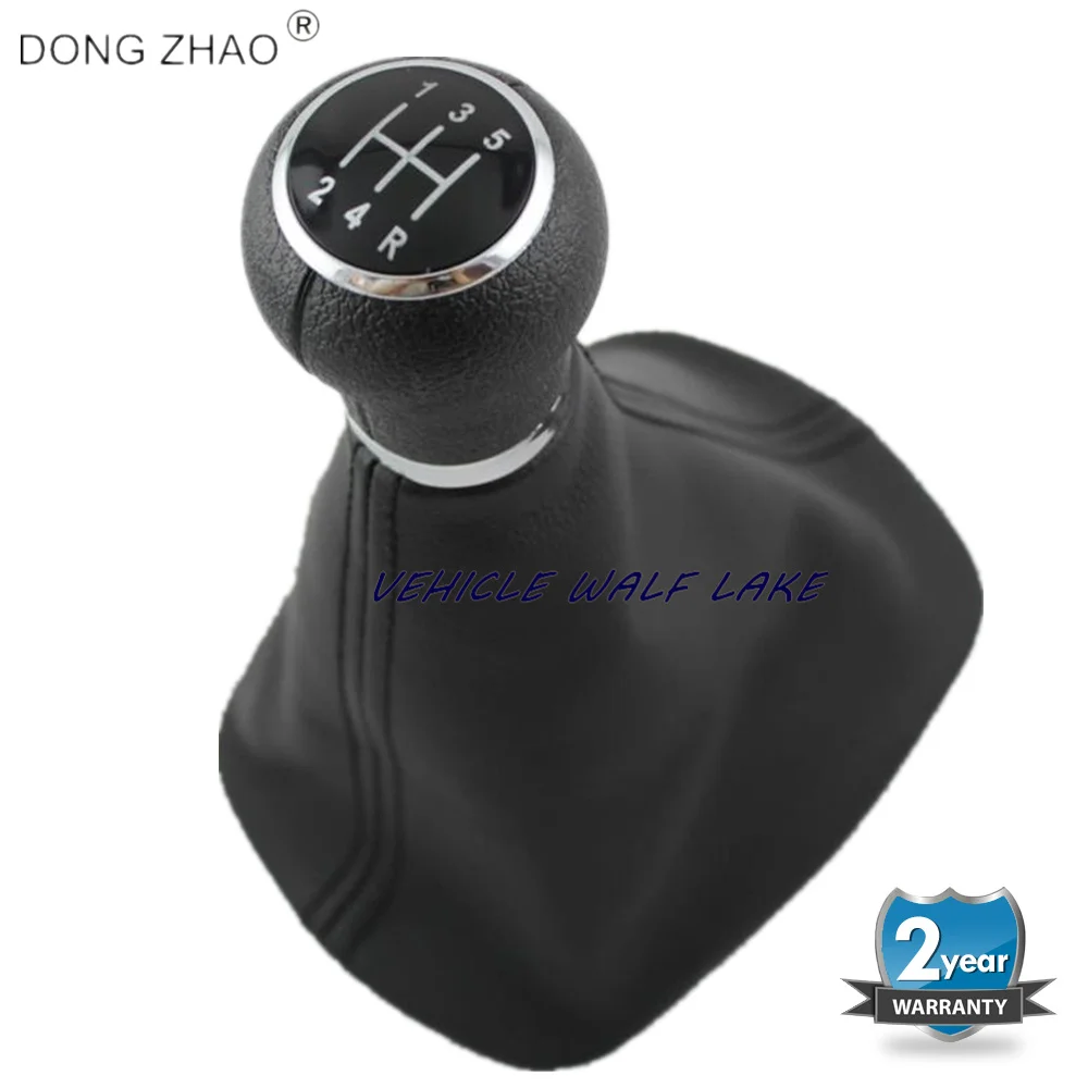 

For VW Passat B5 1997 1998 1999 2000 2001 2002 2003 2004 2005 Car-tyling 5 Speed Gear Stick Shift Knob With Leather Boot