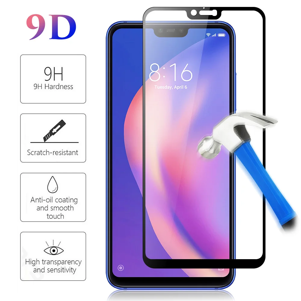 Szkło ochronne 9D dla Xiaomi Mi 8 Lite 9H szkło hartowane dla Mi 8 SE Mi8 Pro folia ochronna przeciwwybuchowa