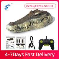 Flytec V005 V002 RC Boat 2.4G Simulation Crocodile Head RC Remote Control Electric Racing Boat for Adult Pools Head Spoof Toy
