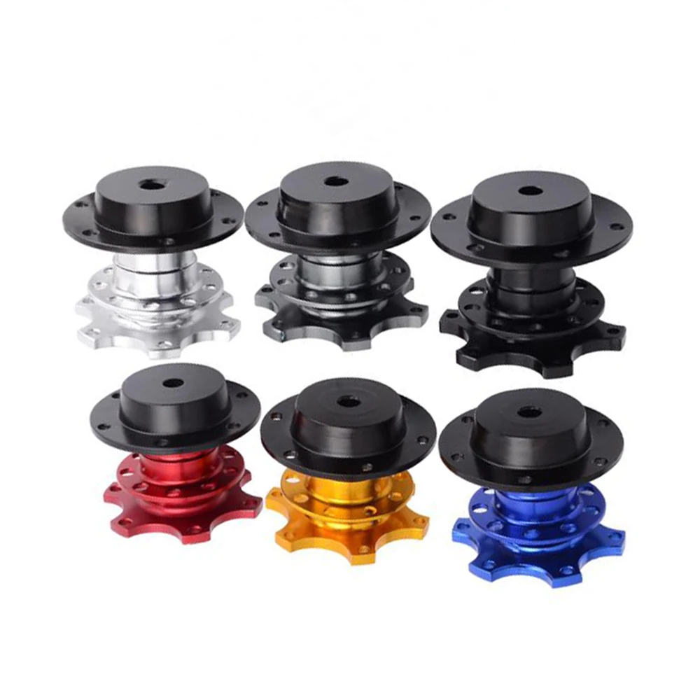 Racing Steering Wheel Quick Release Hub Kit Universal CNC Aluminum Snap off For 6 hole Steering Wheel Hub Adapter