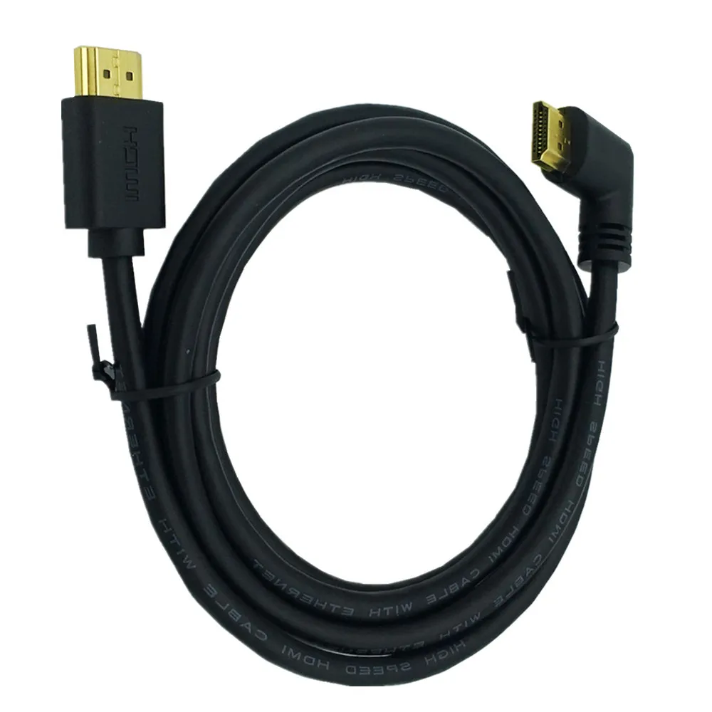 4K*2K 60HZ 2.0 HDMI-compatible Down & Up & Left & Right Angled 90 degree Male HD extension Cable HDMI-compatible 2.0angle cable