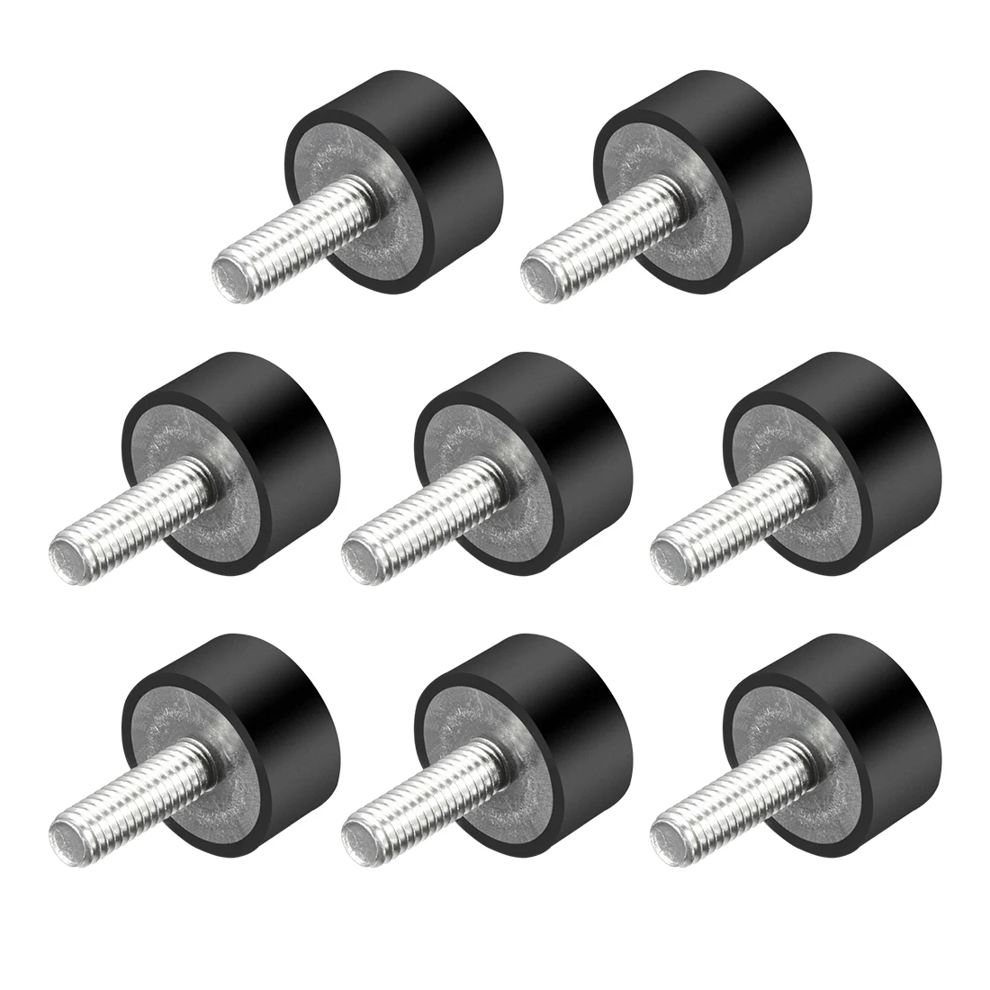 8Pc M6 Rubber Mounts Vibration Isolators Shock Absorber with Studs 20x10mm Damper For Air Compressors Water Pump Welding Machine