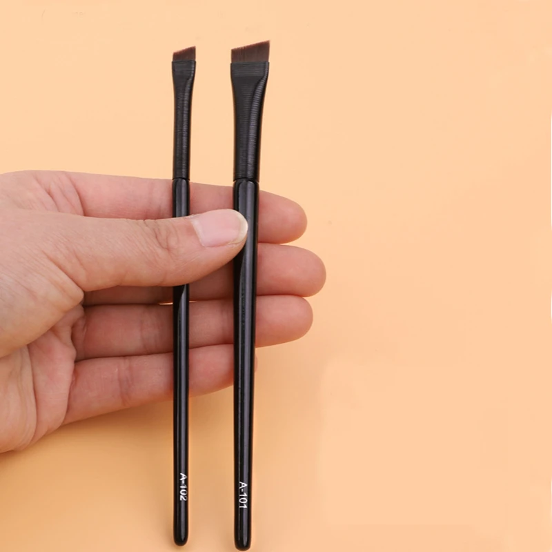 Eyeliner sottile pennello per trucco pennelli per fodera Fine pennello per sopracciglia professionale ad angolo piccolo strumento per il trucco del contorno degli occhi per sopracciglia di alta qualità