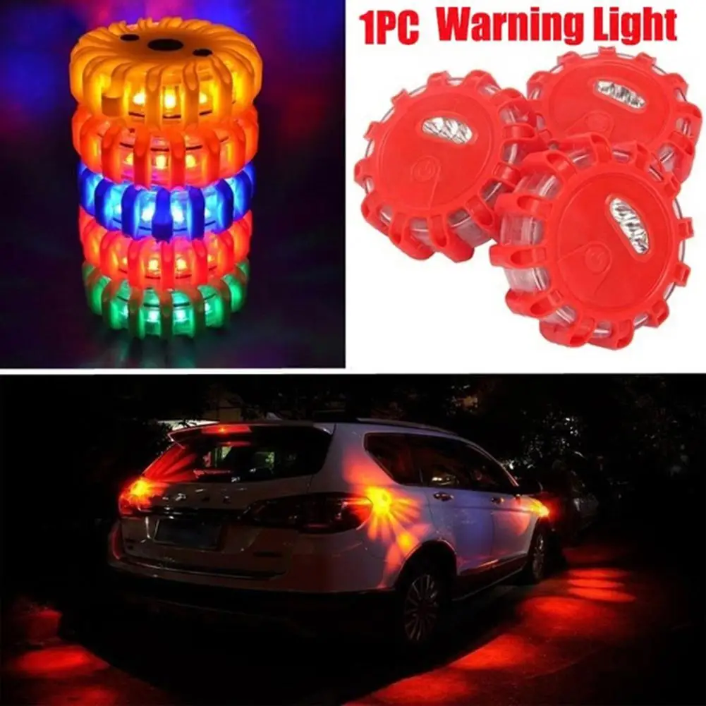 Magnetic Portable Orange Car Twinkle Star LED Road Flashing Warning Lights Roadside Safety Emergency Lamp Disc Beacon for Car