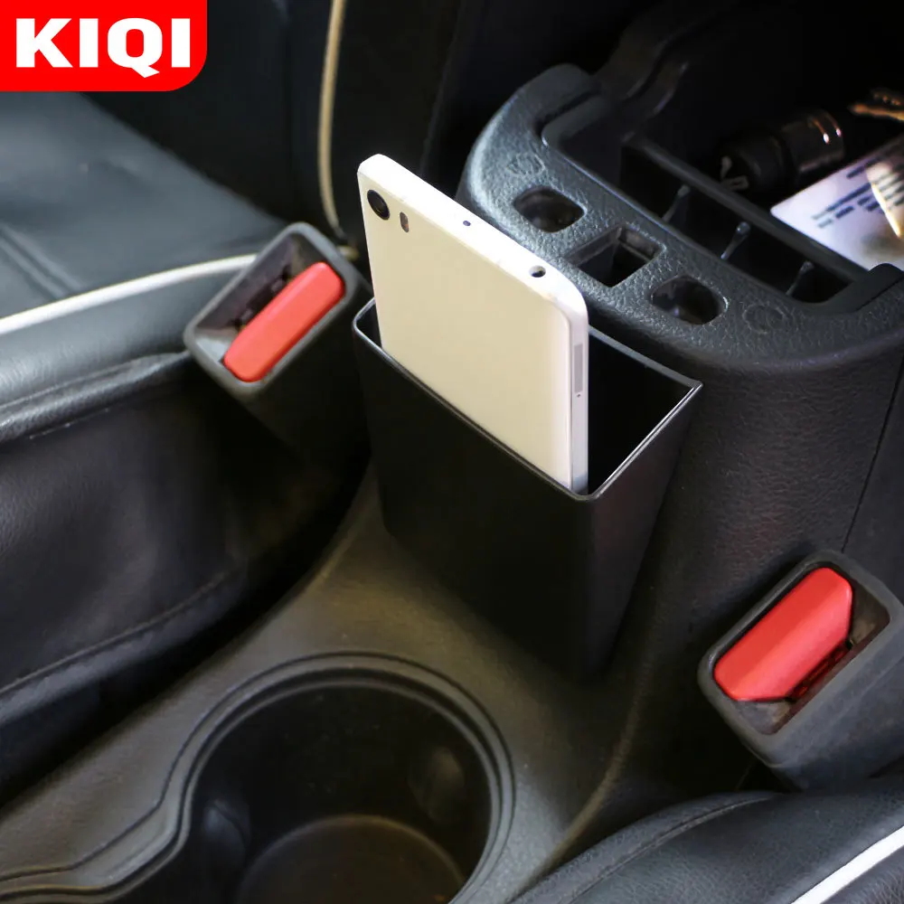 KIQI ABS Car Armrest Side Storage Box Cash Phone Accessory Organizer Container Holder Box for Jeep Compass 2017 2018 2019 2020