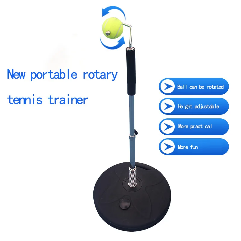 

New Portable Spinning Tennis Trainer Forehand and Backhand Swing Exerciser Intercept cutting serve