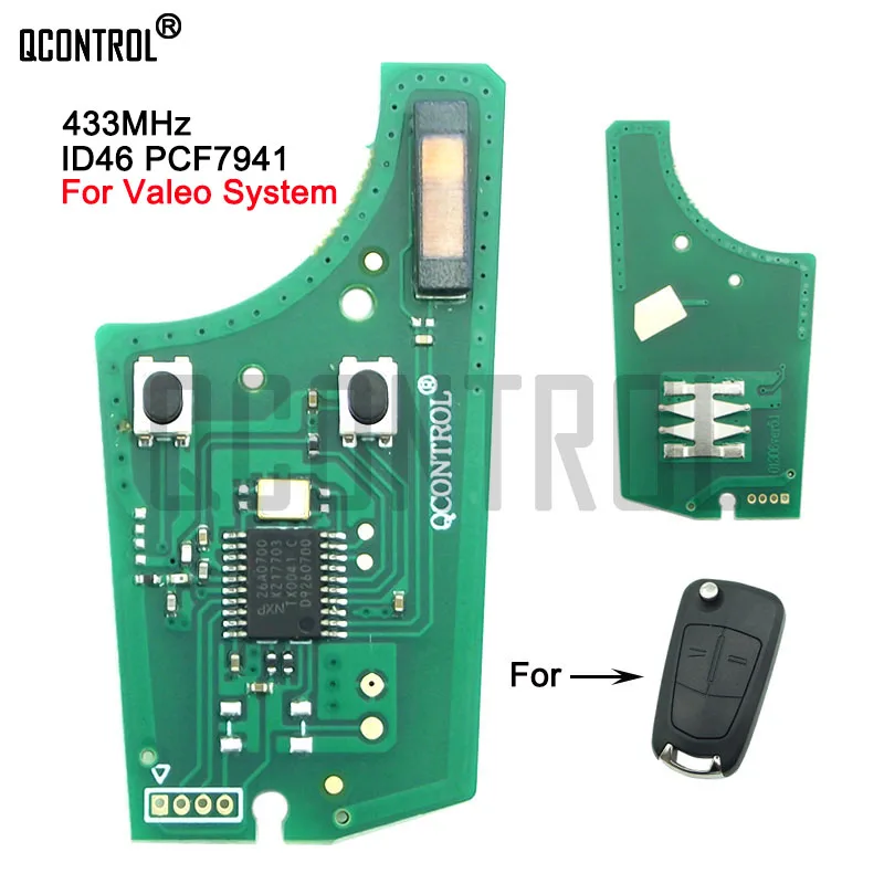 QCONTROL Car Control Remote Key Electronic Circuit Board forOpel/Vauxhall Astra H 2004 - 2009, Zafira B 2005 - 2013