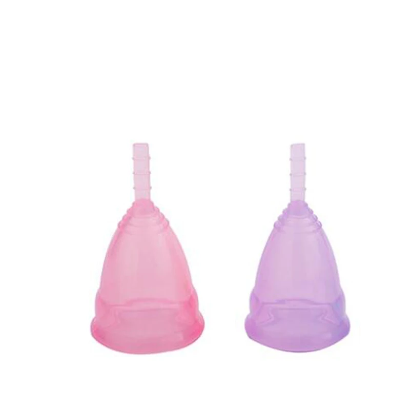 2 piece in a high grade product silicone menstrual cup flow cup pads leak proof