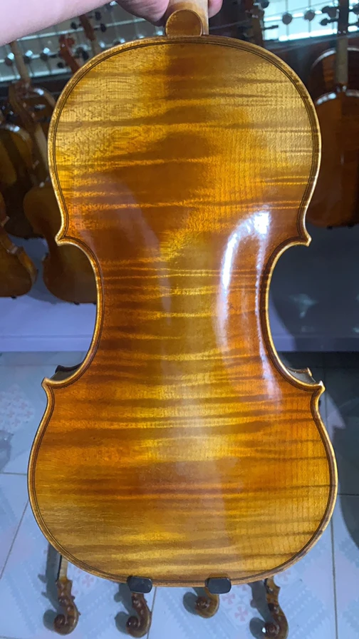 All-European Spruce Violin yellow Italy Top Oil Varnish!A Great Stradivari 4/4 Violin! Master Tone! case bow rosin violin