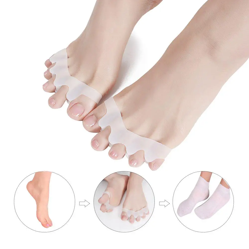 Silica Gel Hallux Valgus Toe Separators Toe Straightener Toe Stretchers for Women and Men Eda House in Shoe Toe Spacer