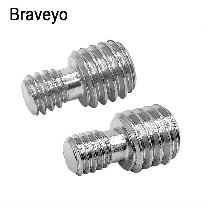 Quick Release Screw 3/8 to M6 1/4 Double Male Screw Adapter Ballhead Monopod Camera Conversion Screw For Light Stand Tripod