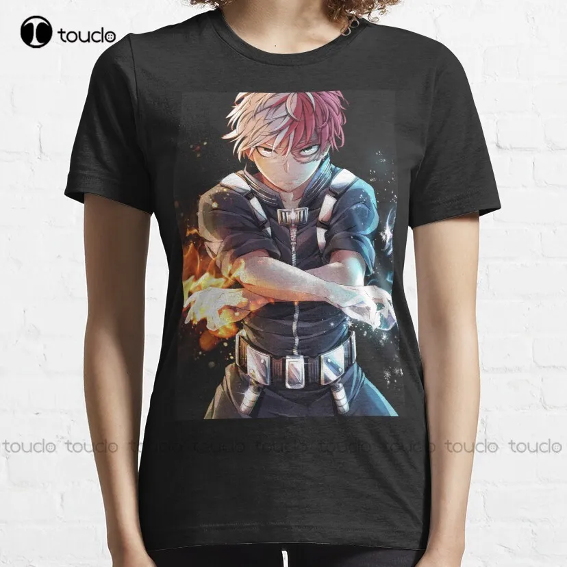 Todoroki Bnha Classic T-Shirt Shirts For Boys Custom Aldult Teen Unisex Digital Printing Tee Shirt Fashion Funny Xs-5Xl