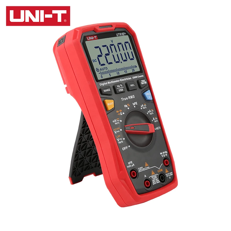 UNI-T 1000V True RMS Digital Multimeter UT61E+/UT61D+/UT61B+ Max/Min/Relative mode NCV LPF ACV  USB communication