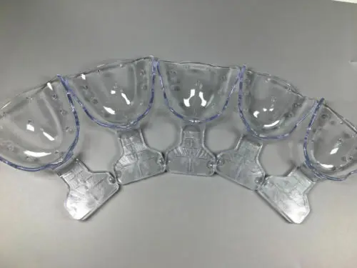 18Pcs/2Pcs Impression Trays Frame Cut Back Tray Edentulous Jaw Dental FCB 135℃ Clear Repeated Use Denture Made