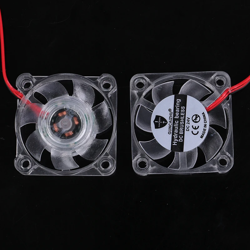 1Pc 4010 40X40X10Mm DC 5V 12V 24V 0.05A Quạt Làm Mát Trong Suốt đèn LED Iight Phát Thủy Lực Chịu Lực 2pin