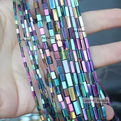 Wholesale 3x5mm/4x8mm Rectangle Plated Hematite Beads 15