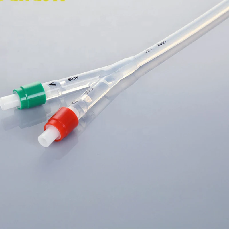 1pc/10pcs Silicone Foley Catheter High-quality Color 2-way Medical Urinary Catheter Two Eye-holes For Efficient Aspiration