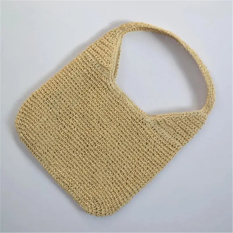 Sac de paille Simple d'été pour femmes, sac à bandoulière, sac de plage au Crochet, a6225, 40x32CM, nouvelle collection