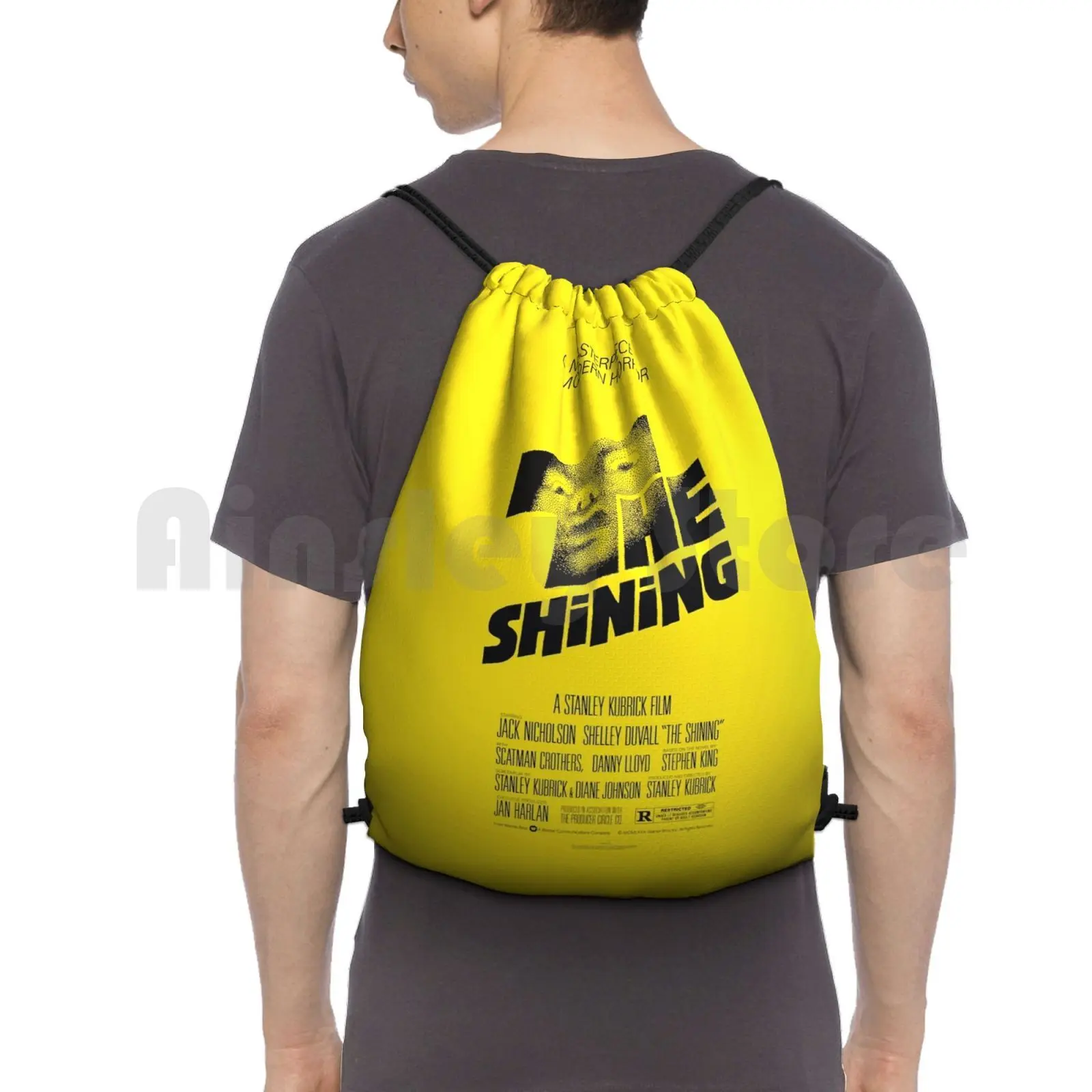 

1980-Yellow Poster Backpack Drawstring Bags Gym Bag Waterproof Jack Nicholson Shelley Duvall