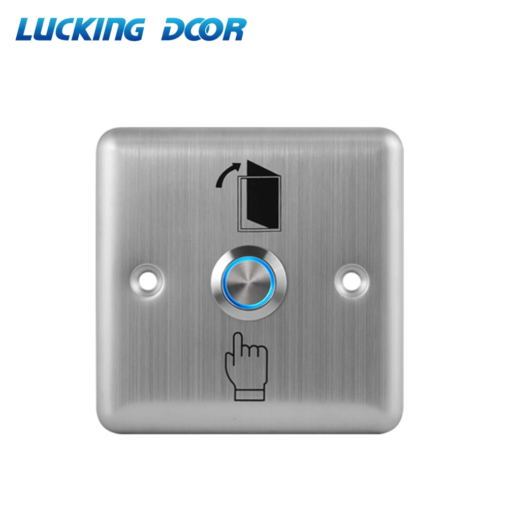 Stainless Steel Exit Button Push Switch Door Opener Release for smart lock tuya Access Control Backlight