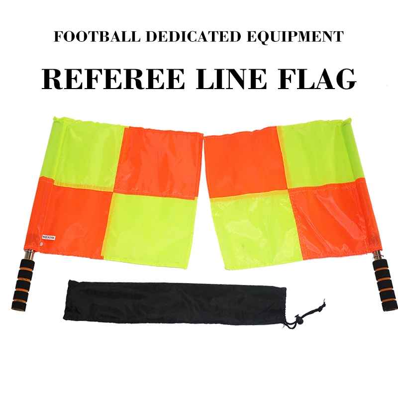 

Sporting Match Flag Signal Corner Athletics Soccer Orange Side Line Performance Referee Assistant Signal Hand Patrol Flags 2 Pcs