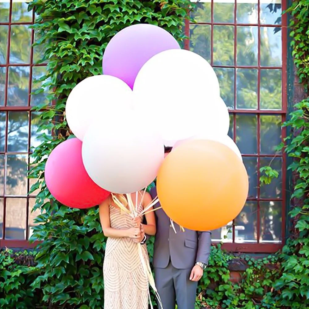 5pcs 36 inch Big Black Latex Balloons Helium Inflable Blow Up Giant Balloon Wedding Birthday Party Large Balloon Decoration